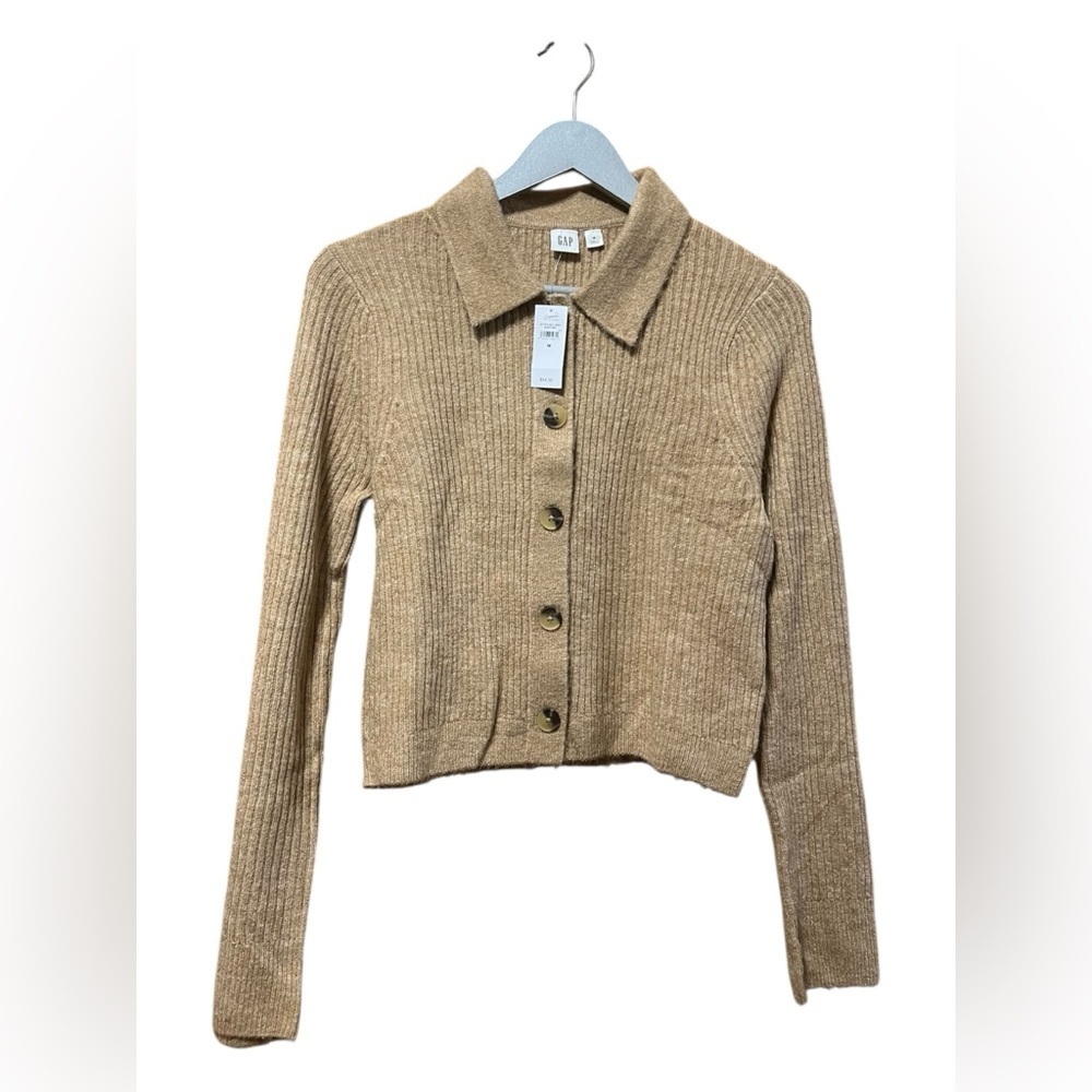 Gap Ribbed Button-Front Cardigan – Medium - Picture 2 of 5